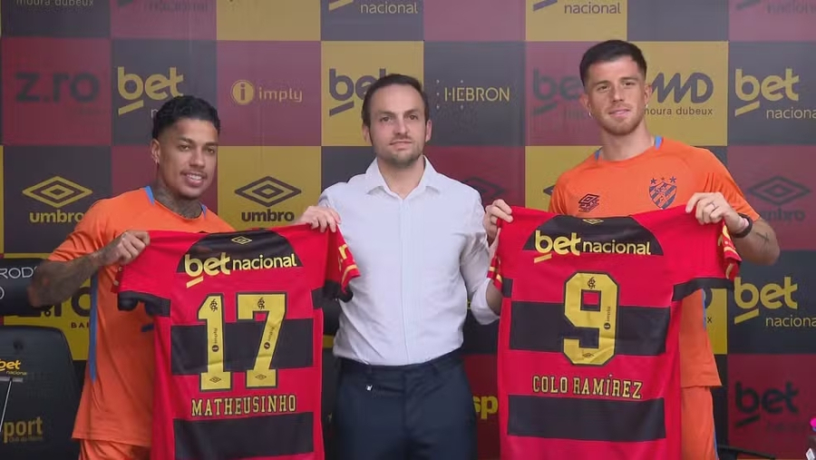 Sport regulariza dois reforços para o ataque; estreia pode acontecer contra o Botafogo