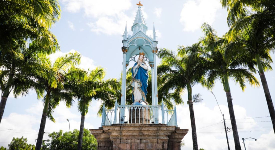 Começa restauração da imagem de Nossa Senhora do Morro da Conceição no Recife