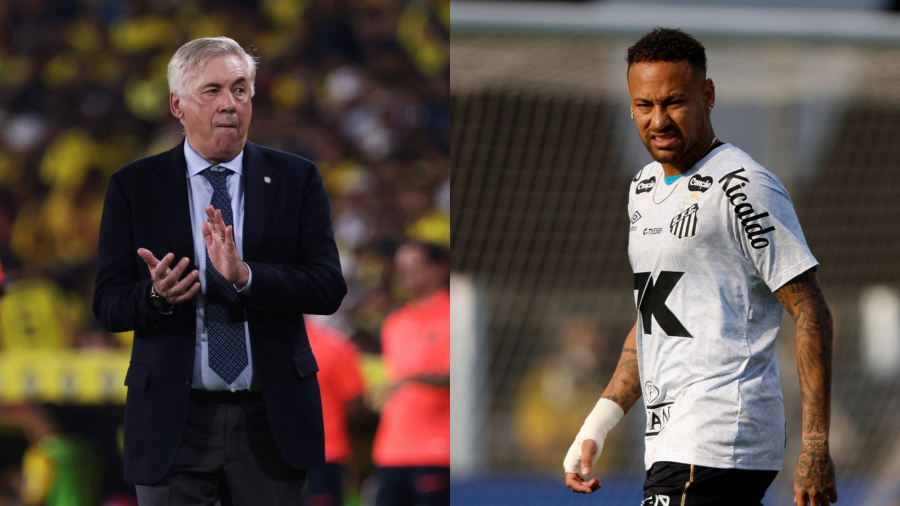 Ancelotti volta a cutucar Neymar e fala em ‘muitíssima concorrência’ na Seleção