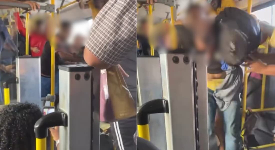 Confusão em ônibus termina com homem expulso após agressão no Grande Recife
