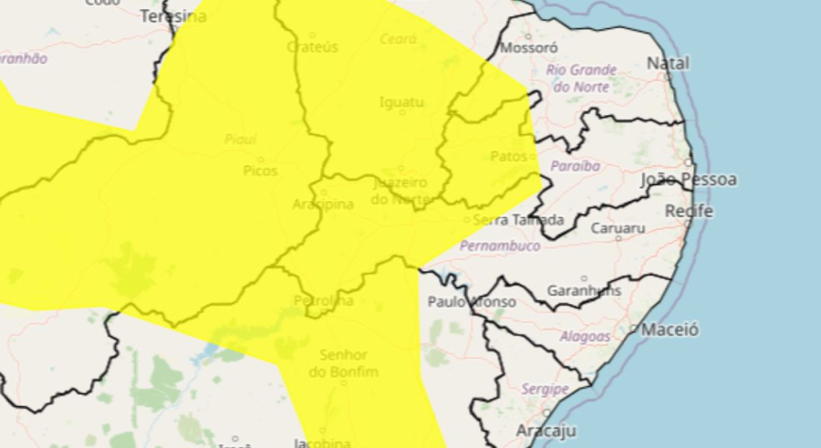 Veja quais cidades do Sertão de Pernambuco estão sob alerta de temporais