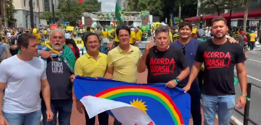 Lideranças do PL de Pernambuco participam de ato contra Lula na Paulista