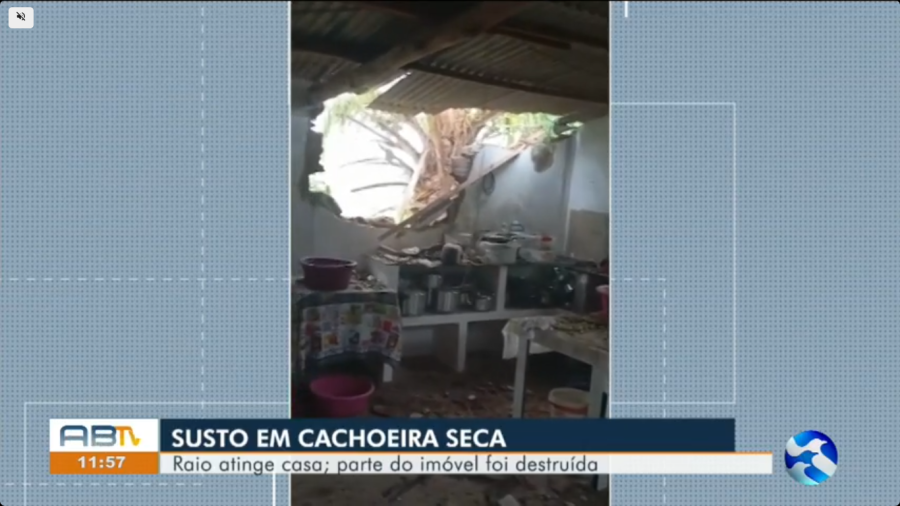 Raio atinge casa em Caruaru e assusta família; veja detalhes