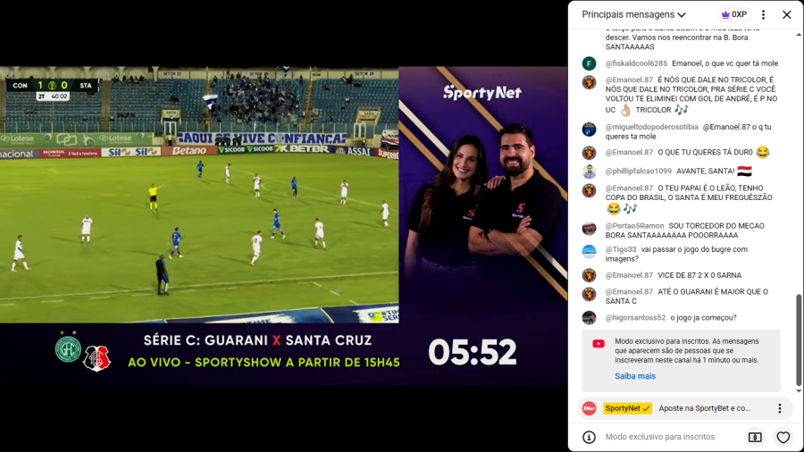 Guarani x Santa Cruz: link ao vivo para ver o jogo