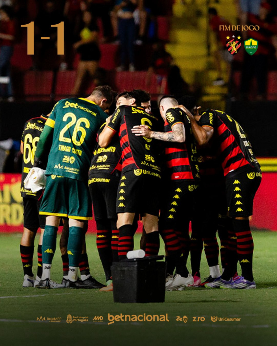 Sport empata com Cuiabá e cai na tabela da Série B