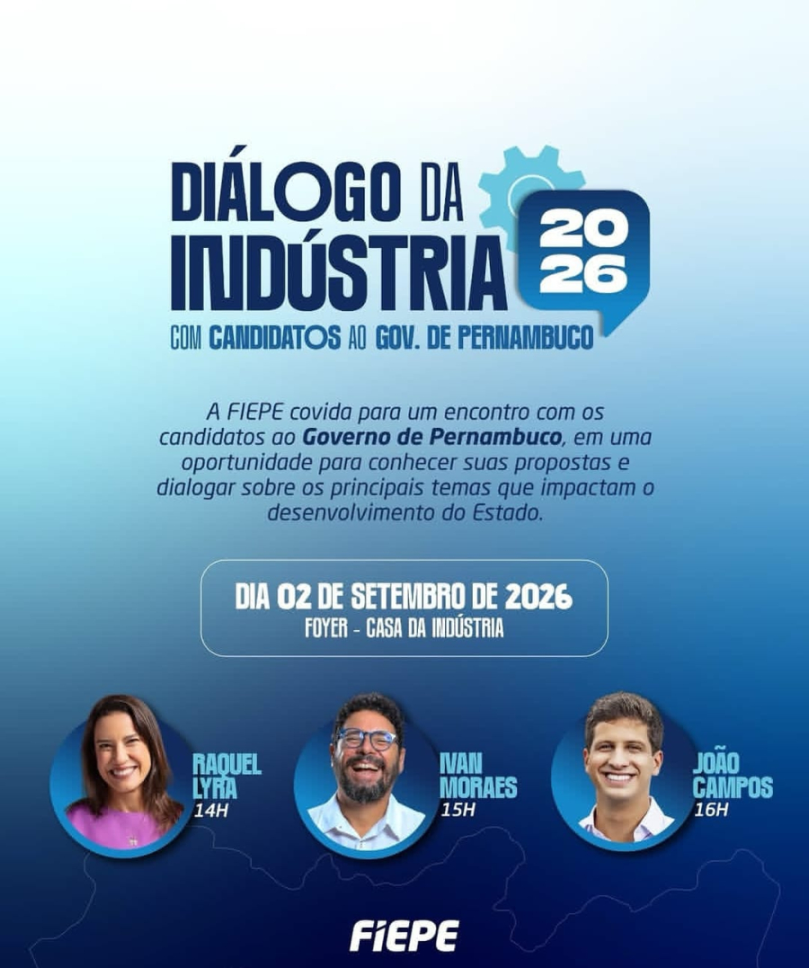 Fiepe marca debate com candidatos ao governo de Pernambuco; veja datas
