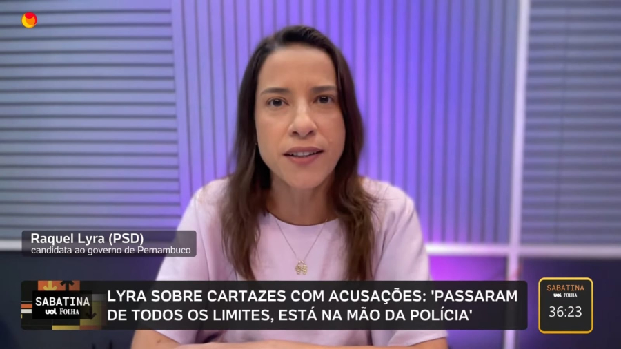Raquel Lyra participa de sabatina do UOL; reveja na íntegra