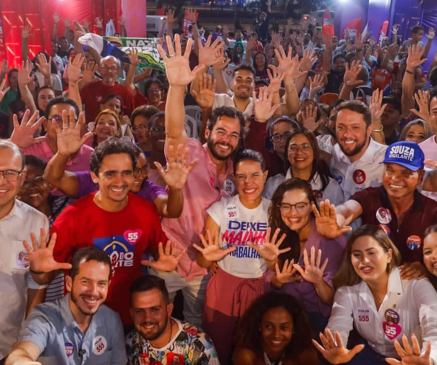 Raquel Lyra vai ao evento de Flávio Bolsonaro no Recife? Veja o que diz a campanha