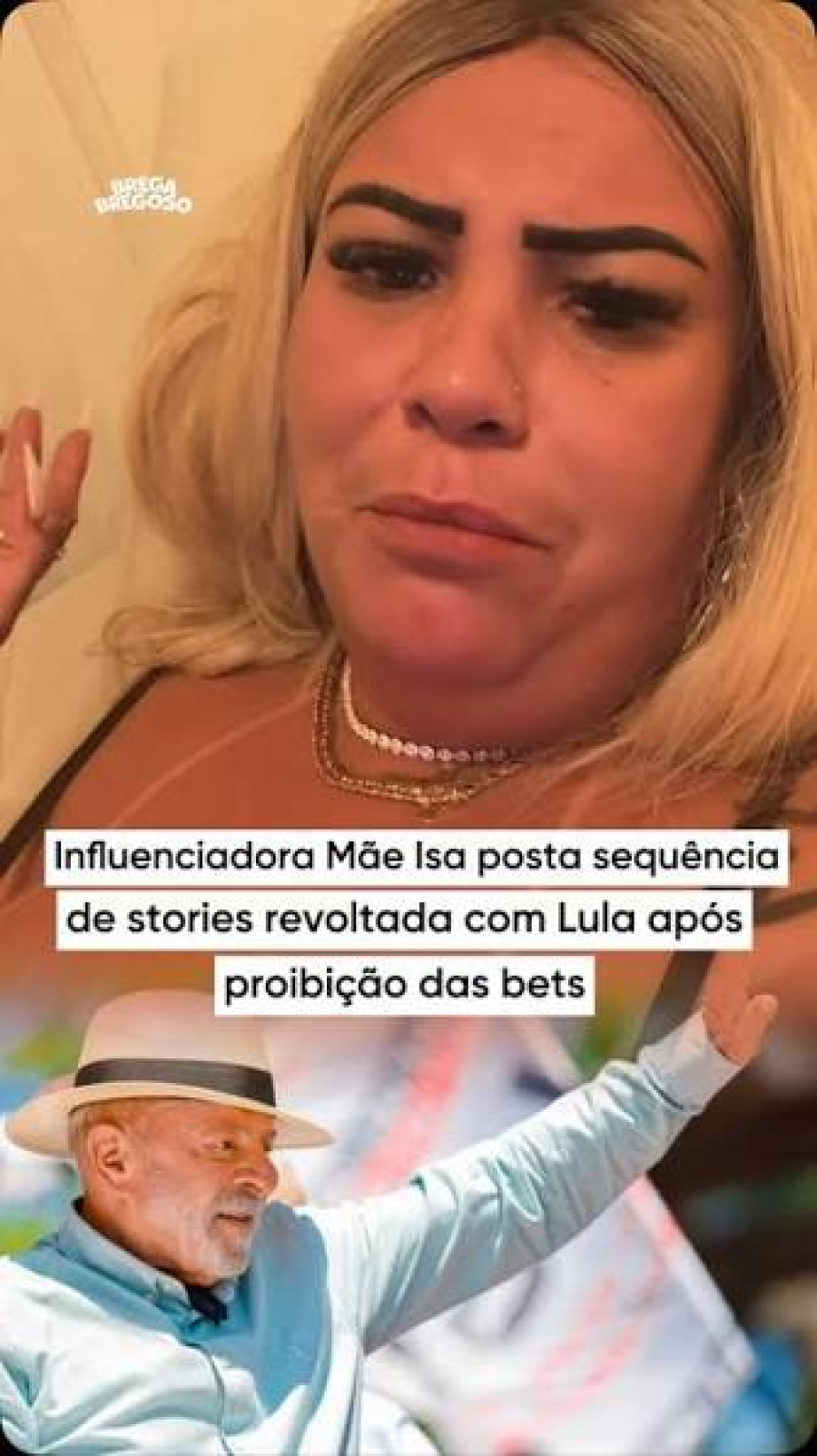 Após proibição das bets, influenciadora Mãe Isa diz que não votará em Lula